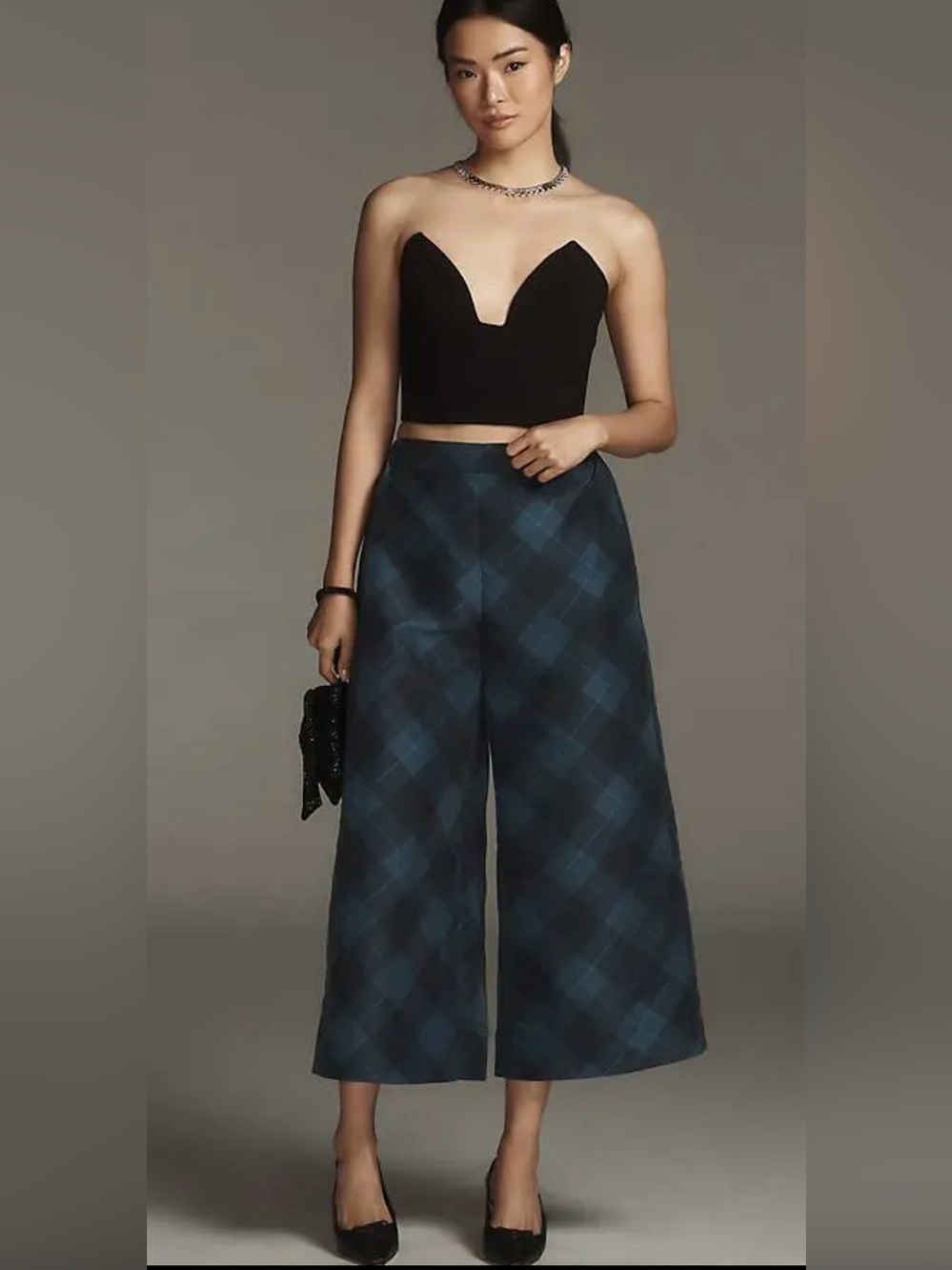 Maeve Taffeta Printed Cropped Wide-Leg Pants XS Nwt